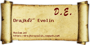 Drajkó Evelin névjegykártya